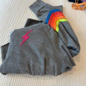 Aviator Nation Bolt Stitch Hoodie in Gray